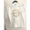White T-Shirt with Gold FNCA Logo